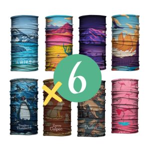 Pack de 6 Bandanas de Paisajes y Fauna de Chile